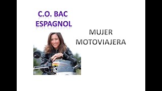 CO BAC ESPAGNOL quotMUJER MOTOVIAJERAquot [upl. by Scandura]