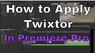 How to apply the Twixtor Effect in Premiere Pro [upl. by Akirat]