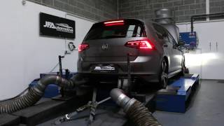 TUNED Golf R MK7 with Remus Exhaust on Rolling Road Dyno  JF Automotive [upl. by Ellah]