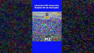 Ukrainian FPV drone hits Russian Mi28 helicopter [upl. by Lowson]