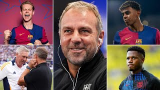 Hansi Flick SPEAKS on Frenkie de Jong Real Madrid rotation his favourite FCB player amp Osasuna [upl. by Streetman]