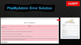 How To Solve PhpMyAdmin Access Denied Error Solution  Xampp MySql Error [upl. by Gnas]