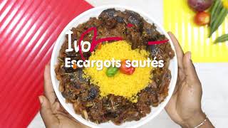 IvorianFood  Escargots Sautés et Attiéké [upl. by Walburga]