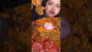 EATING SPICY SCHEZWAN CHICKEN FRIED RICE WITH CHICKEN KALEJILIVER CURRY shorts mukbang spicyfood [upl. by Eseneg]