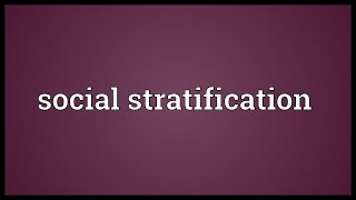 Social stratification Meaning [upl. by Annitsirhc]