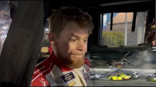 Myatt Sniders Reaction to Horrific Airborne Crash in Xfinity Race at Daytona [upl. by Wilkison]