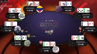 🇮🇹 €250 Sunday MILLION 1M Guaranteed Mystery Bounty  Final Table Poker Replays [upl. by Nnylrahc]