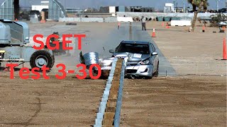 CRASH TEST 330 on SPIG SGET Guardrail End with Small Car [upl. by Renaud]