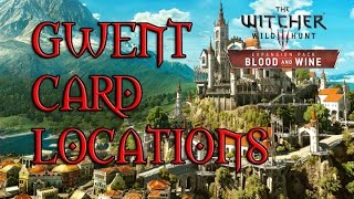 The Witcher 3 Blood And Wine Gwent Card Locations  Obtain A Basic Skellige Deck [upl. by Jedlicka343]