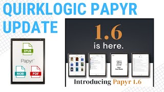 Finally Support for Epub Mobi PDF  QuirkLogic Papyr 16 [upl. by Tay505]