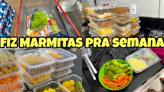 FIZ MARMITAS CONGELADAS🥕🥬 com visita da minha mãe e minha irmã🧡 [upl. by Negyam]