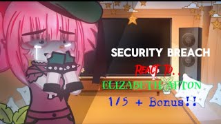 🎈 Security Breach react to Elizabeth Afton 15  bonus ✨ [upl. by Doroteya]