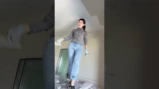 How to Prepare Tiles Wall ​ Wall paint​ Fast amp Beauty part 6289 [upl. by Ailat138]