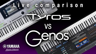 Yamaha Genos vs Yamaha Tyros comparison [upl. by Iniffit]