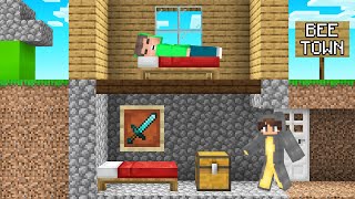 I Built A SECRET BASE In Bee Town Minecraft [upl. by Remsen]