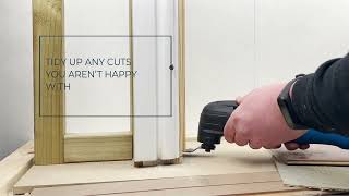 How To Fit Laminate Flooring Around Doors  Cutting Around Door Frames amp Architraves  DFD [upl. by Westleigh]