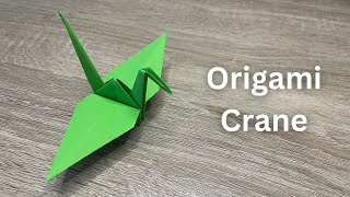 How To Make Easy Origami Crane  Paper Crane Folding Tutorial [upl. by Devol302]