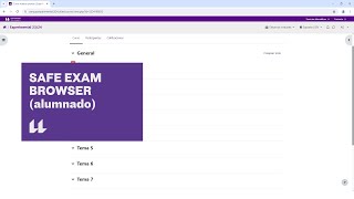 Moodle Safe Exam Browser alumnado [upl. by Tranquada50]