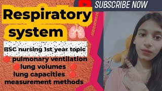 Pulmonary ventilation🫁🔴lung volumes 🔴lung capacity 🔴measurement methods lungs ventilation nursing [upl. by Ahasuerus]