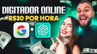 Trabalho De Digitador Online Home Office Para Iniciantes  Formas Que Funcionam 100 Grátis [upl. by Nannah]