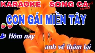 karaoke Con Gái Miền Tây Song Ca Beat Trọng Nghĩa [upl. by Ati]