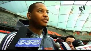 Full Interview Carmelo Anthony at the Carrier Down with the Knicks [upl. by Ettebab]