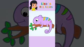 Cute chameleon  Kids Songs ✨💖🌟 shorts nurseryrhymes drawing [upl. by Allianora]