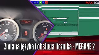 Zmiana języka usuwanie inspekcji oraz testy licznika Renault Megane II  MaxiEcu [upl. by Noak971]