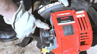 The TB4BP EC gas leaf blower  How to set up your backpack blower [upl. by Yirinec]