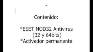 ESET Nod32 Antivirus 8 Full  Activador permanente 32 Y 64 BITS [upl. by Aihsot]