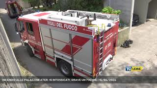 INCENDIO ALLE PALAZZINE ATER 15 INTOSSICATI GRAVE UN 73ENNE  15042024 [upl. by Treb]