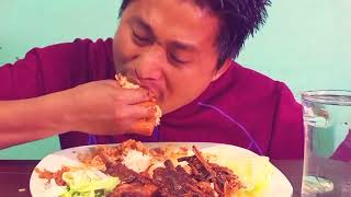 Eating pork Axone recipecabbage pickle India northeast [upl. by Robenia]