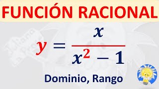 📉 FUNCIÓN RACIONAL Cómo determinar el Dominio y Rango  Juliana la Profe [upl. by Yevrah651]