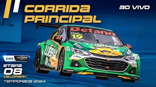 STOCK CAR BRB 2024 AO VIVO  8ª ETAPA  CORRIDA PRINCIPAL  VELOPARKRS [upl. by English]