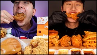 Mukbangers Consuming POPEYES Big McBang [upl. by Juanita]