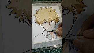 Bakugou Watercolor  art bakugou mha myheroacademia watercolor shorts youtubeshorts [upl. by Galasyn929]