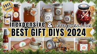 Best DIY Gifts 2024  Beautiful gifts everyone wants  Inexpensive Quick amp Easy with FREE Labels [upl. by Josee]