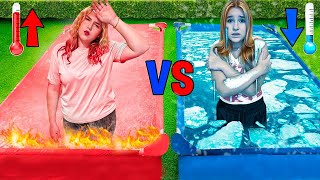 Chaude Vs Froide Piscine Challenge [upl. by Ardnaeed404]