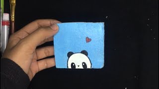 DIY cute panda painting for beginners 🐼 Day 01 daily painting challenge art youtubevideo [upl. by Petua]