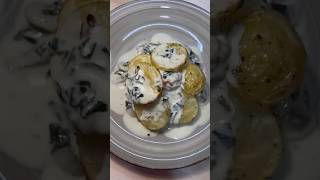 Delicious Roasted Potatoes with Creamy Mushroom Sauce  Easy Recipe [upl. by Avilla520]