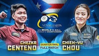 CENTENO vs CHOU  LAST 8  VenBilliards Corporation WPA Women’s World 10 Ball Championship [upl. by Garfinkel]