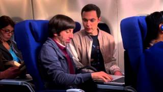 The Big Bang Theory  Sheldons and Howards first flight S07E17 HD [upl. by Villada]