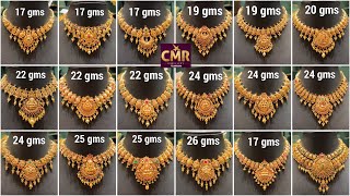 Lightweight heavylook Necklace designs  CMR Jewellery Nizampet Branch  lightweight necklaces [upl. by Nagoh]