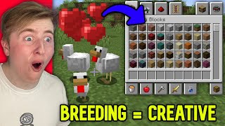 Minecraft But Breeding Gives Creative Mode [upl. by Pardoes116]