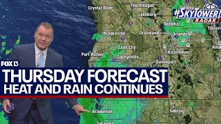 Tampa weather  historic stretch of rain continues Thursday [upl. by Neerol]