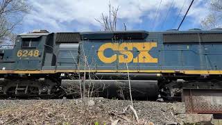 A Short Train on a Small Bridge CSX Local L004 Going Over Willow St in Southborough MA 50224 [upl. by Housen65]