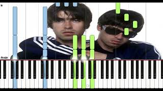 Slide Away  Oasis  Piano Tutorial  Sheet Music [upl. by Ancelin]