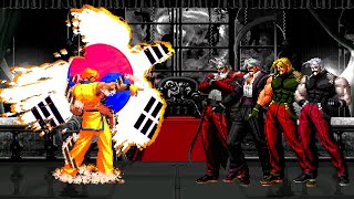 KOF Mugen Korean Golden vs Boss Rugal Team [upl. by Aneehsyt]