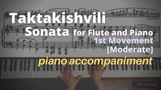 Taktakishvili  Sonata for Flute and Piano 1st Mov Piano Accompaniment Moderate [upl. by Agrippina652]