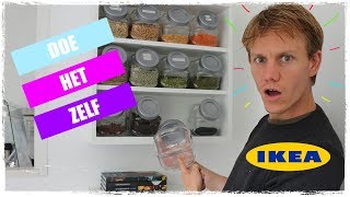 DIY IKEA VOORRAADKAST VOORRAAD POTTEN OPBERGEN KEUKEN ORGANISEREN  DIY 5 [upl. by Bernita]